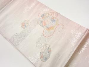 貝桶に貝・古典柄模様織出し名古屋帯